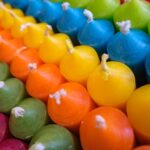 Colorful Candles Background Texture