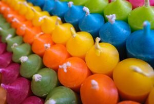 Colorful Candles Background Texture