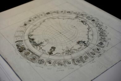 a drawing of a circle of life on a piece of paper