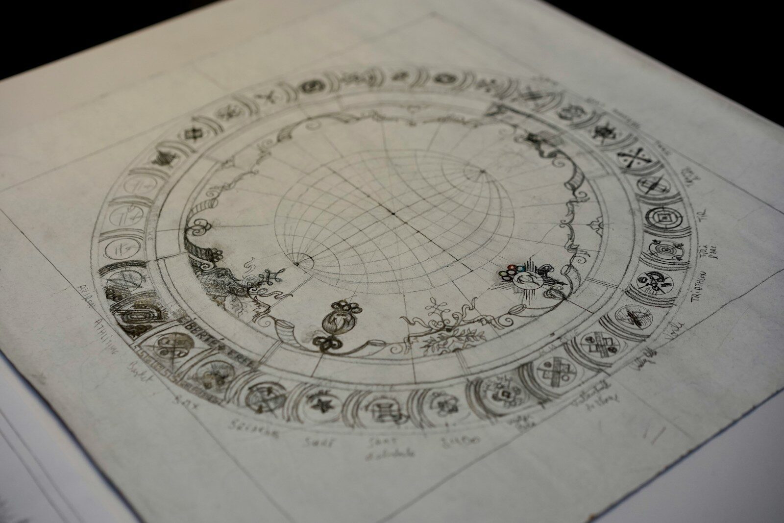 a drawing of a circle of life on a piece of paper